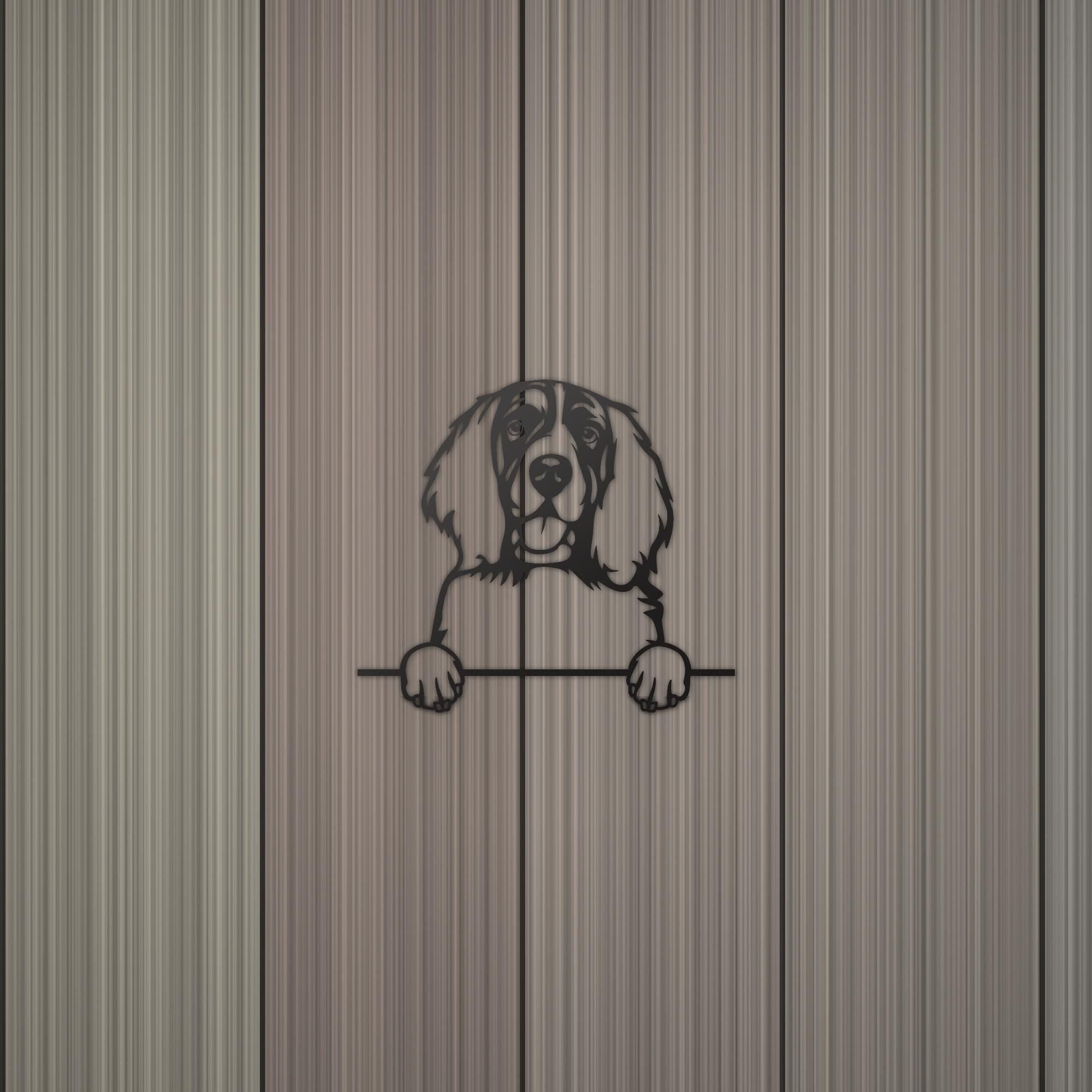English Springer Spaniel Dog Lover Gift Metal Dog Sign — detail view