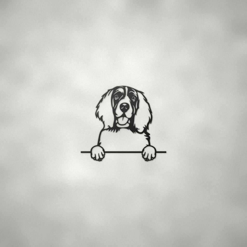 English Springer Spaniel Dog Lover Gift Metal Dog Sign — alternate angle