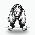 Field Spaniel Dog Lover Gift Metal Dog Sign — front view on white background