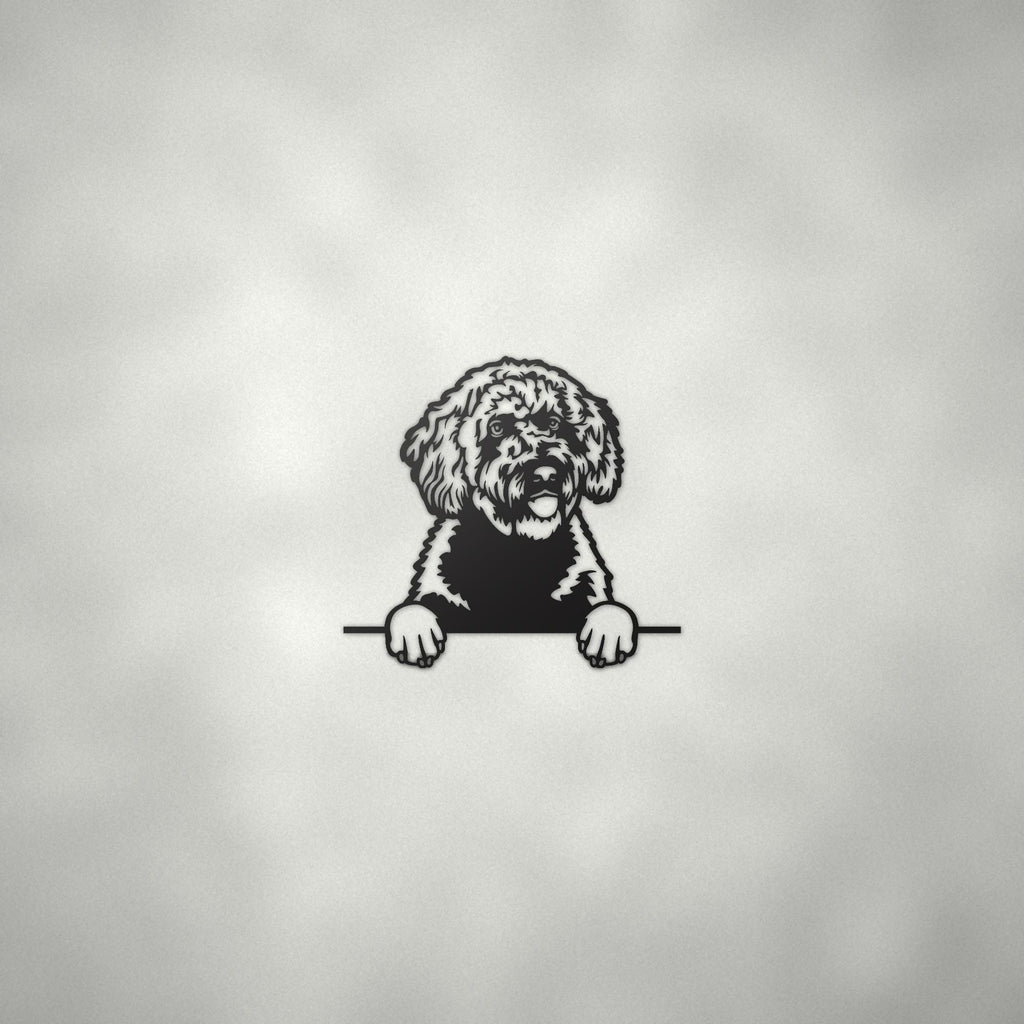 Spanish Water Dog Lover Gift Metal Dog Sign — alternate angle