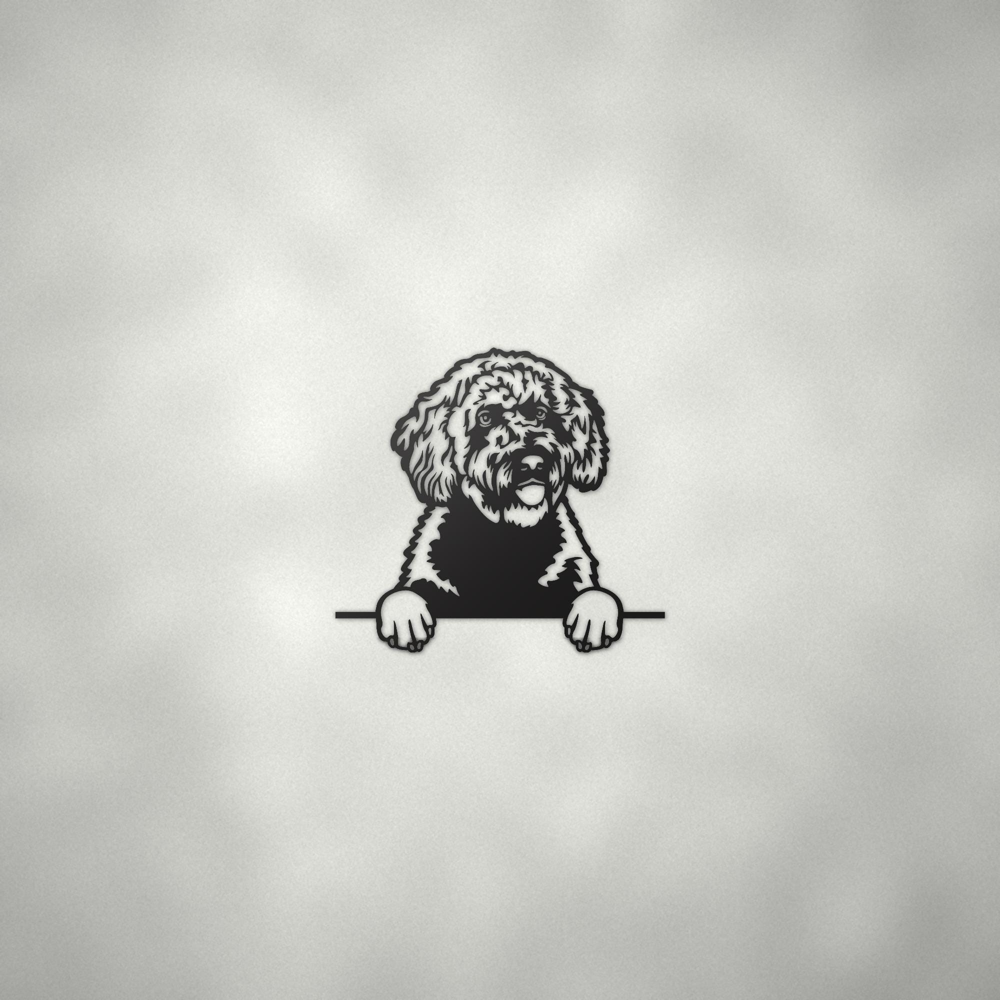 Spanish Water Dog Lover Gift Metal Dog Sign — alternate angle