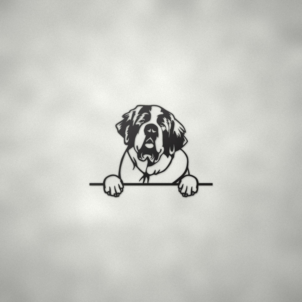St. Bernard Dog Lover Gift Metal Dog Sign — alternate angle