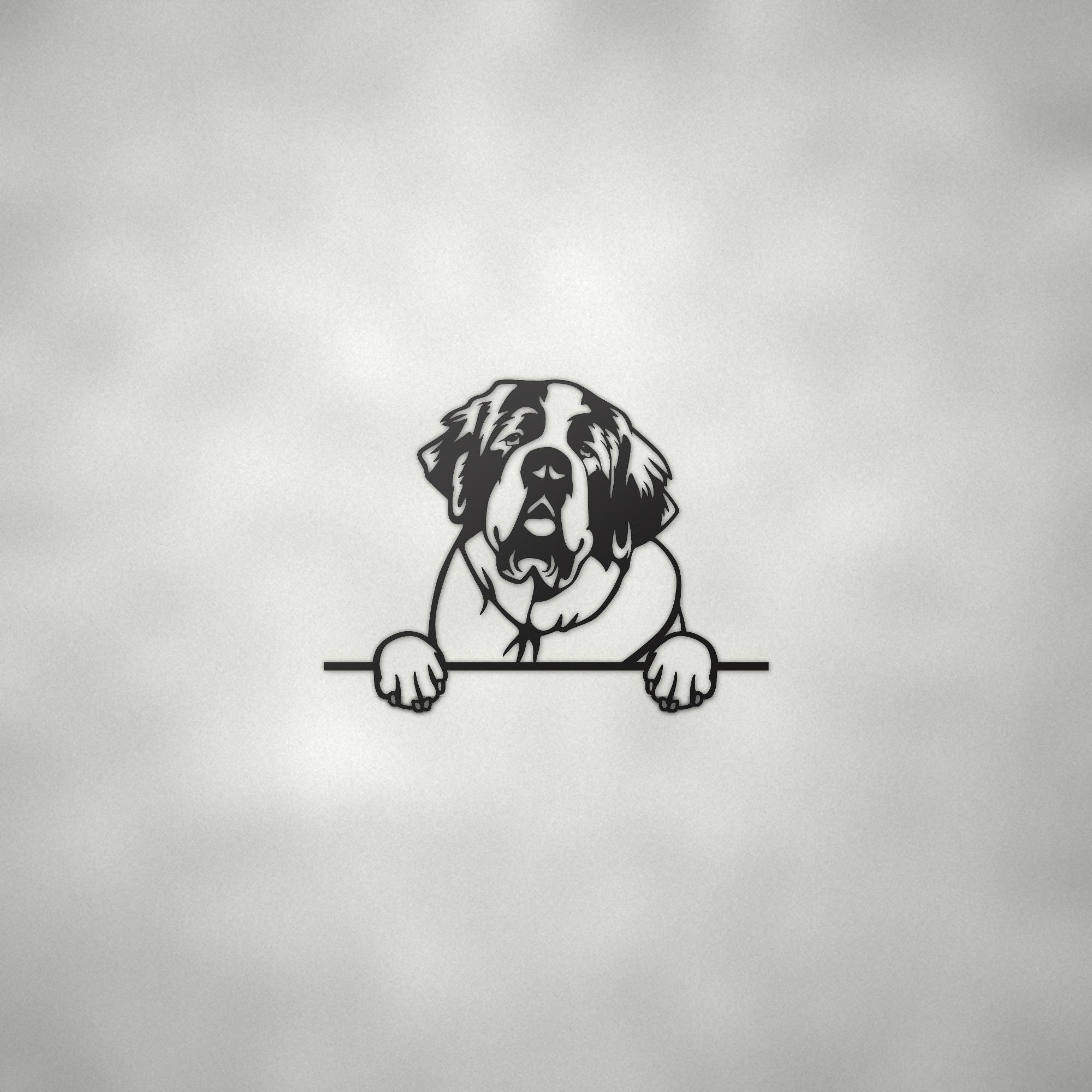 St. Bernard Dog Lover Gift Metal Dog Sign — alternate angle