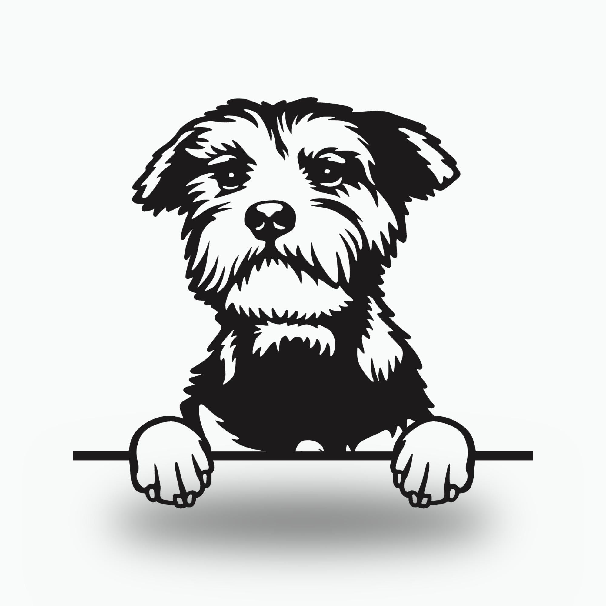 Standard Schnauzer Dog Lover Gift Metal Dog Sign — front view on white background