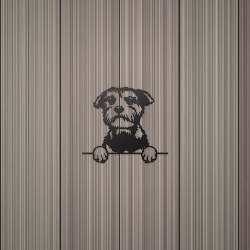 Standard Schnauzer Dog Lover Gift Metal Dog Sign — detail view