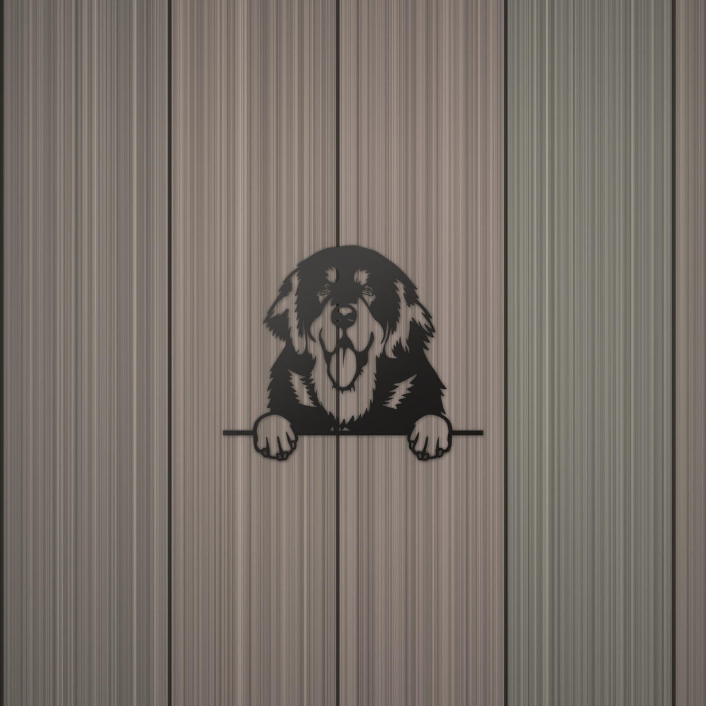 Tibetan Mastiff Dog Lover Gift Metal Dog Sign — detail view