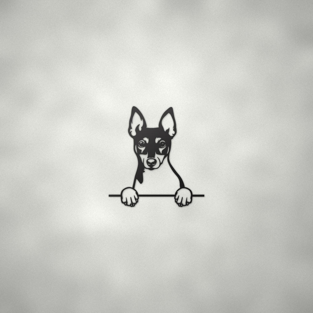 Toy Fox Terrier Dog Lover Gift Metal Dog Sign — alternate angle