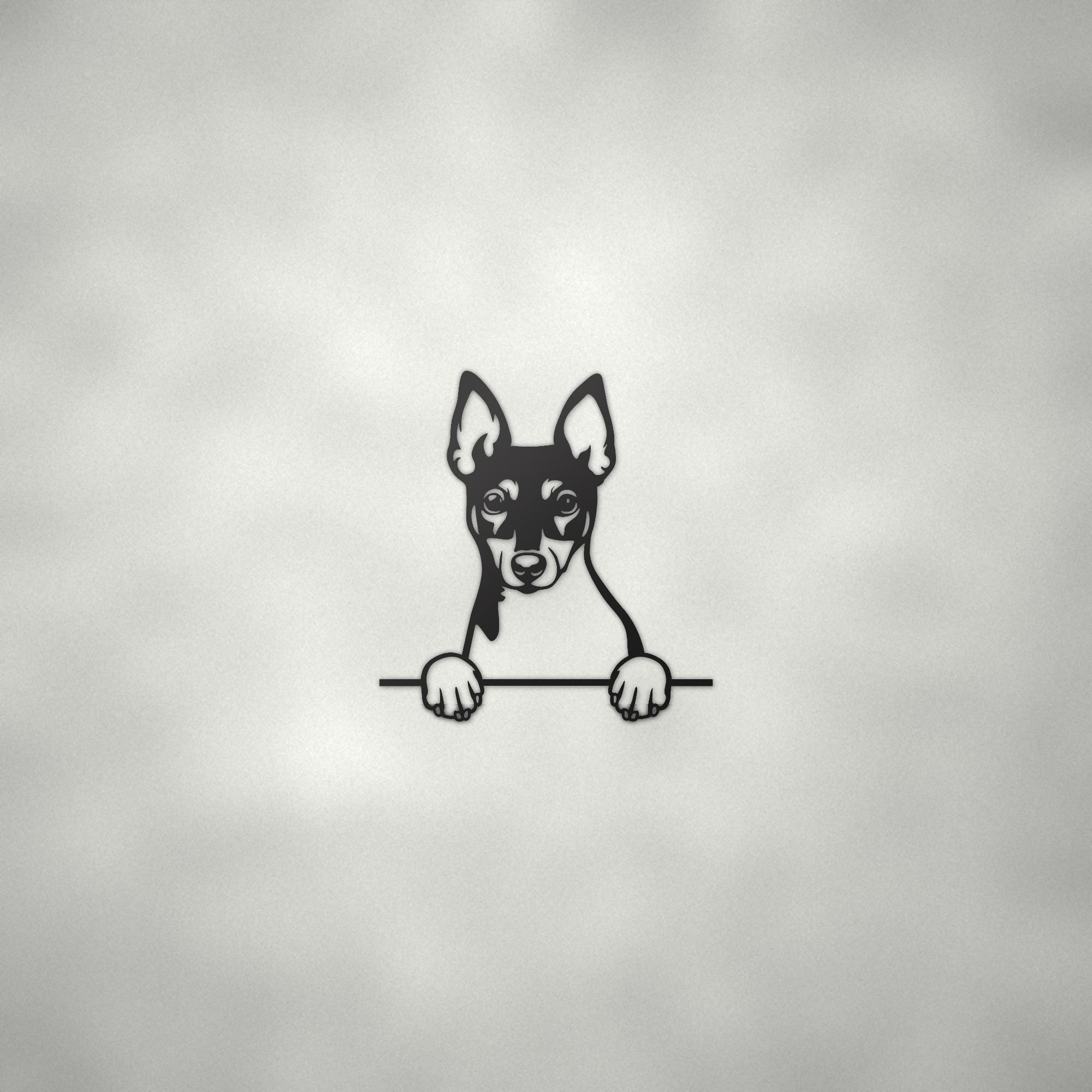 Toy Fox Terrier Dog Lover Gift Metal Dog Sign — alternate angle