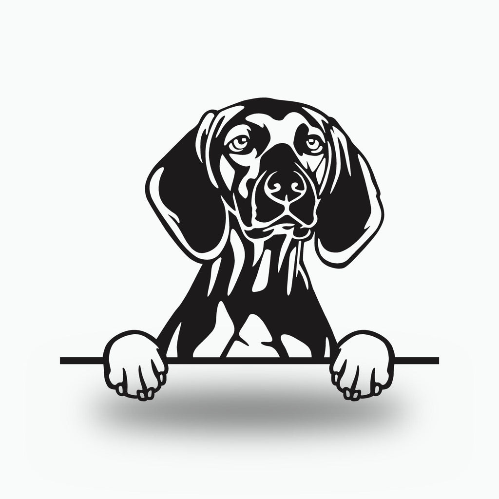 Vizsla Dog Lover Gift Metal Dog Sign — front view on white background