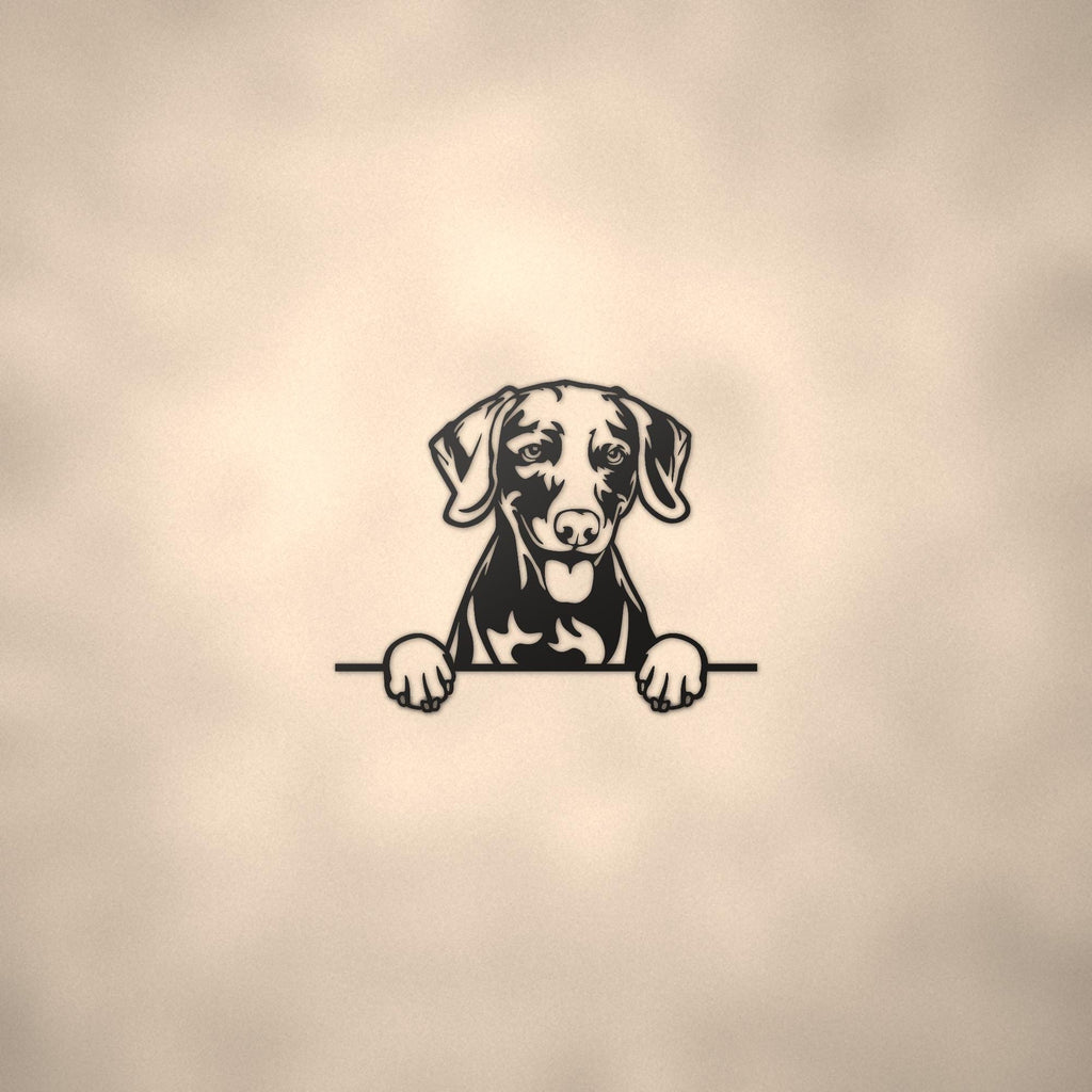 Weimaraner Dog Lover Gift Metal Dog Sign — lifestyle setting