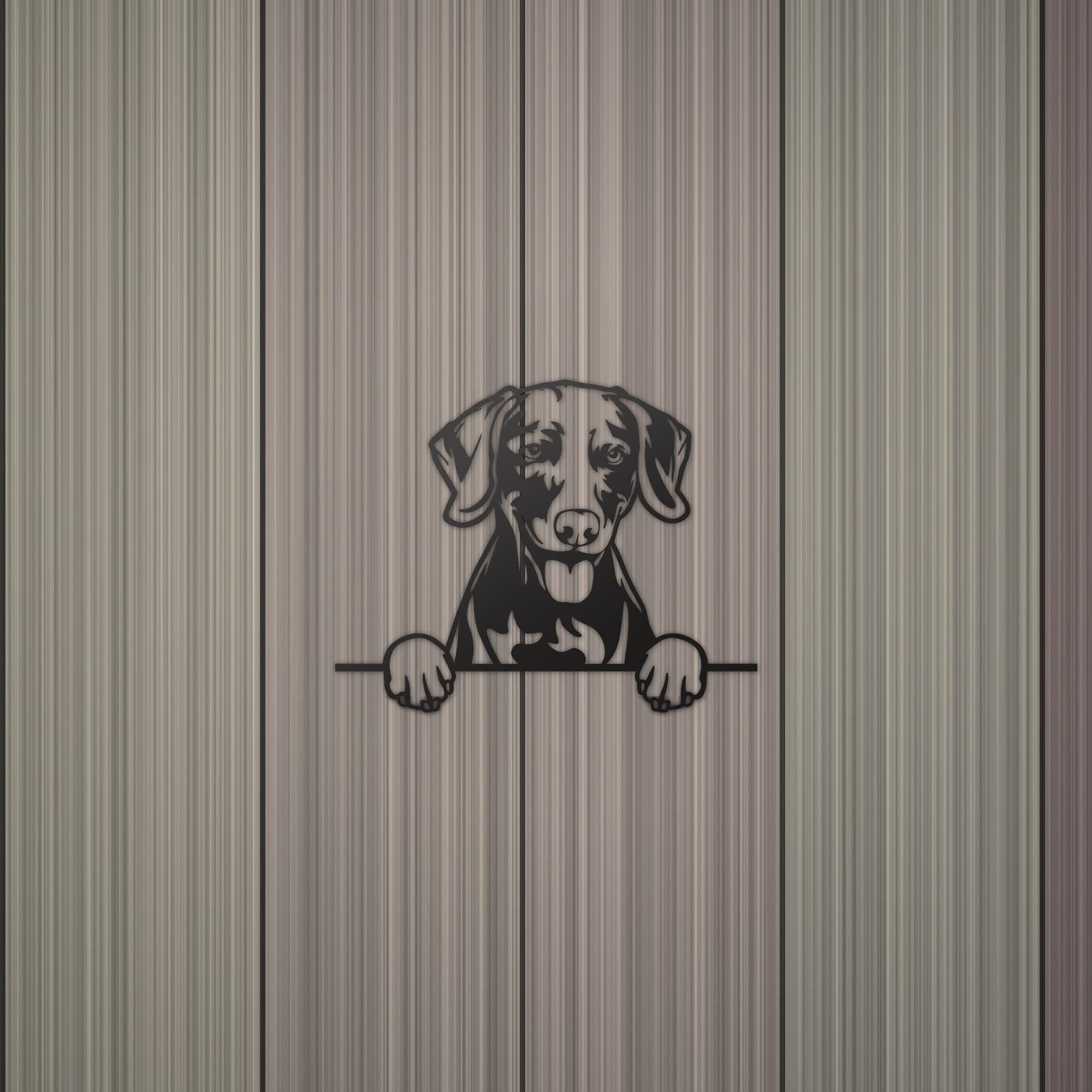 Weimaraner Dog Lover Gift Metal Dog Sign — detail view