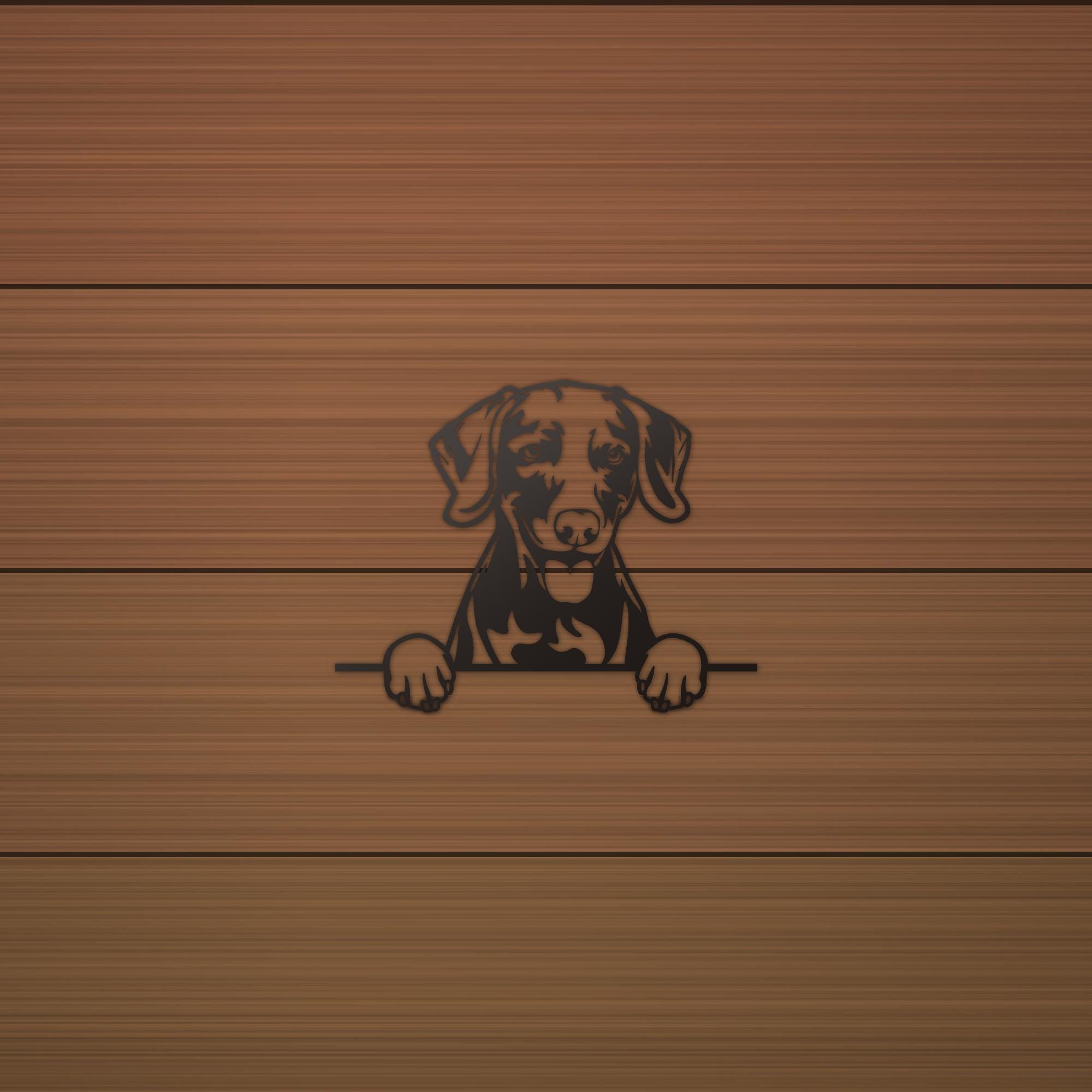 Weimaraner Dog Lover Gift Metal Dog Sign — alternate angle