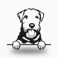 Welsh Terrier Dog Lover Gift Metal Dog Sign — front view on white background