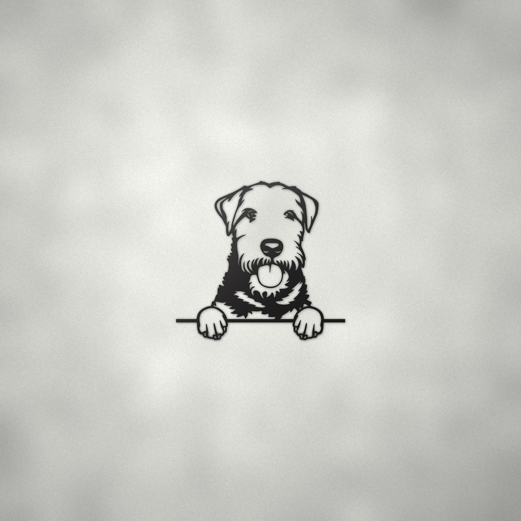 Welsh Terrier Dog Lover Gift Metal Dog Sign — alternate angle