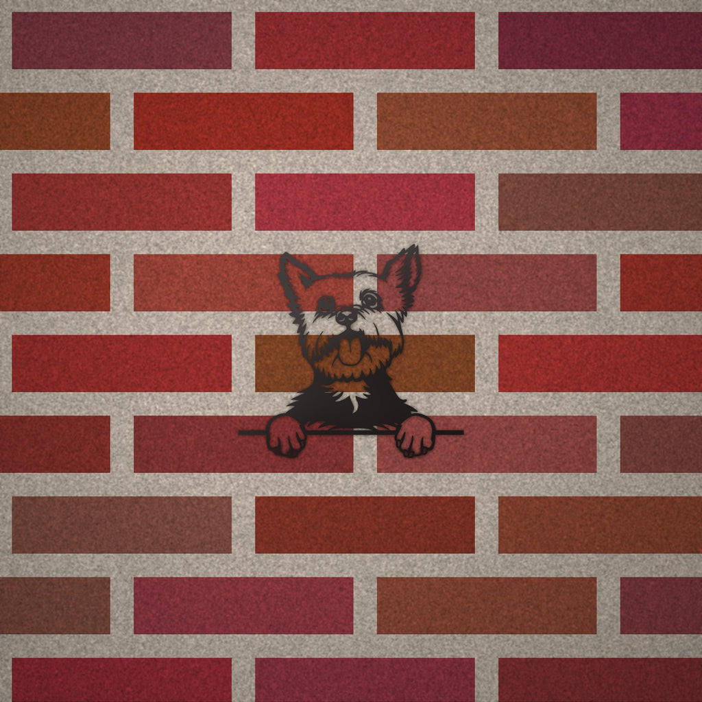 Yorkie Dog Lover Gift Metal Dog Sign — alternate angle