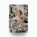 Spring Bicycle Ride Aluminum Sign — front view on white background