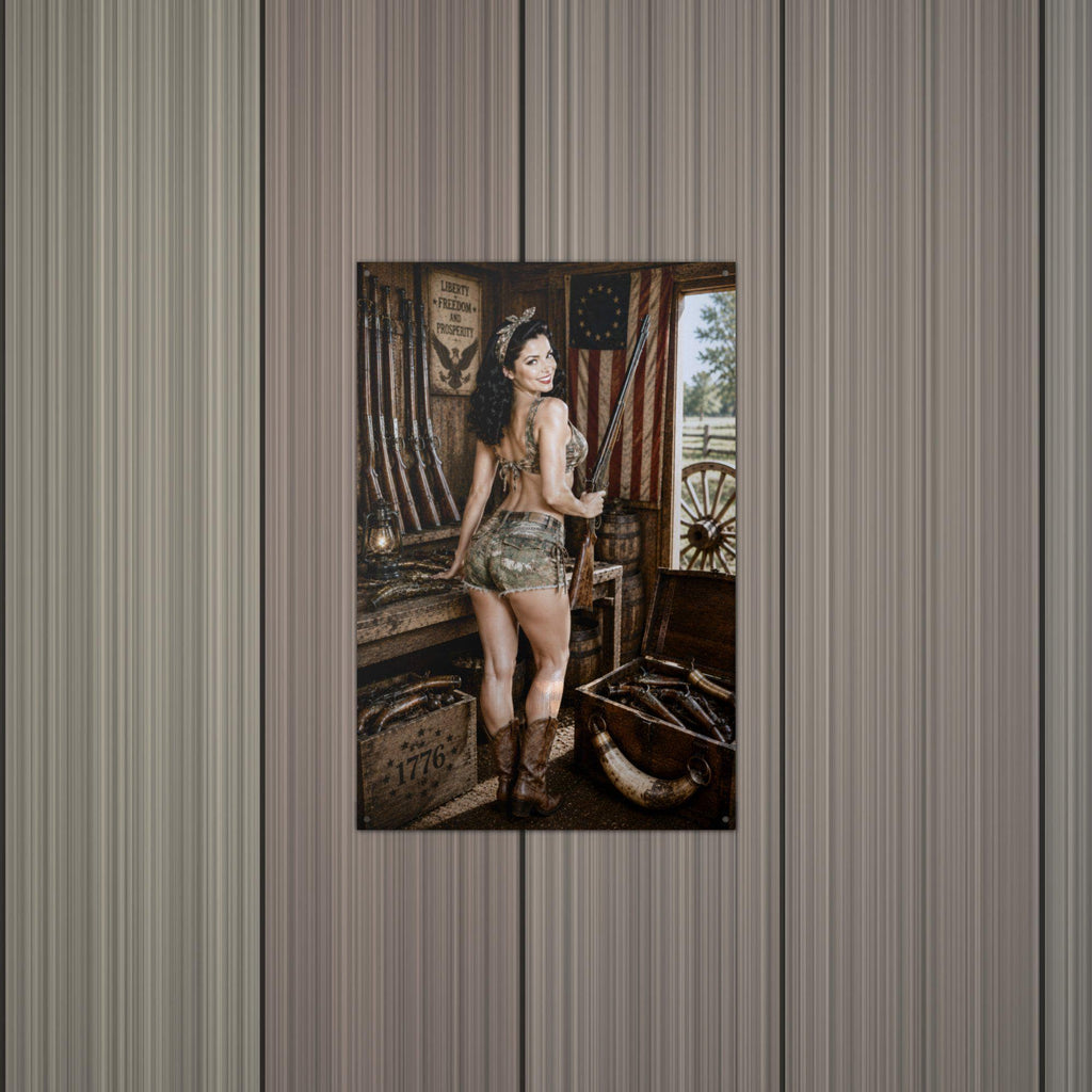Armory Girl Aluminum Sign — alternate angle