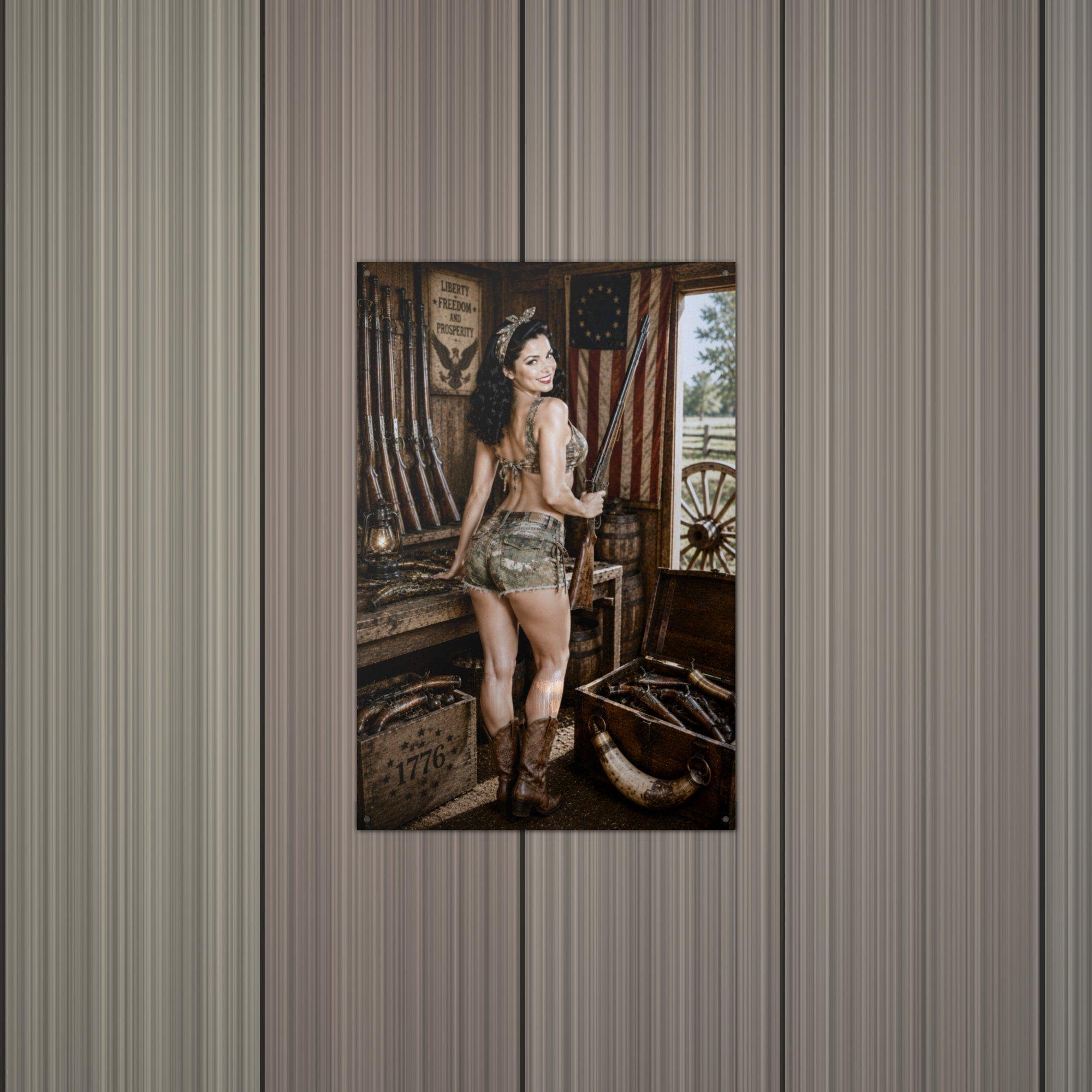Armory Girl Aluminum Sign — alternate angle