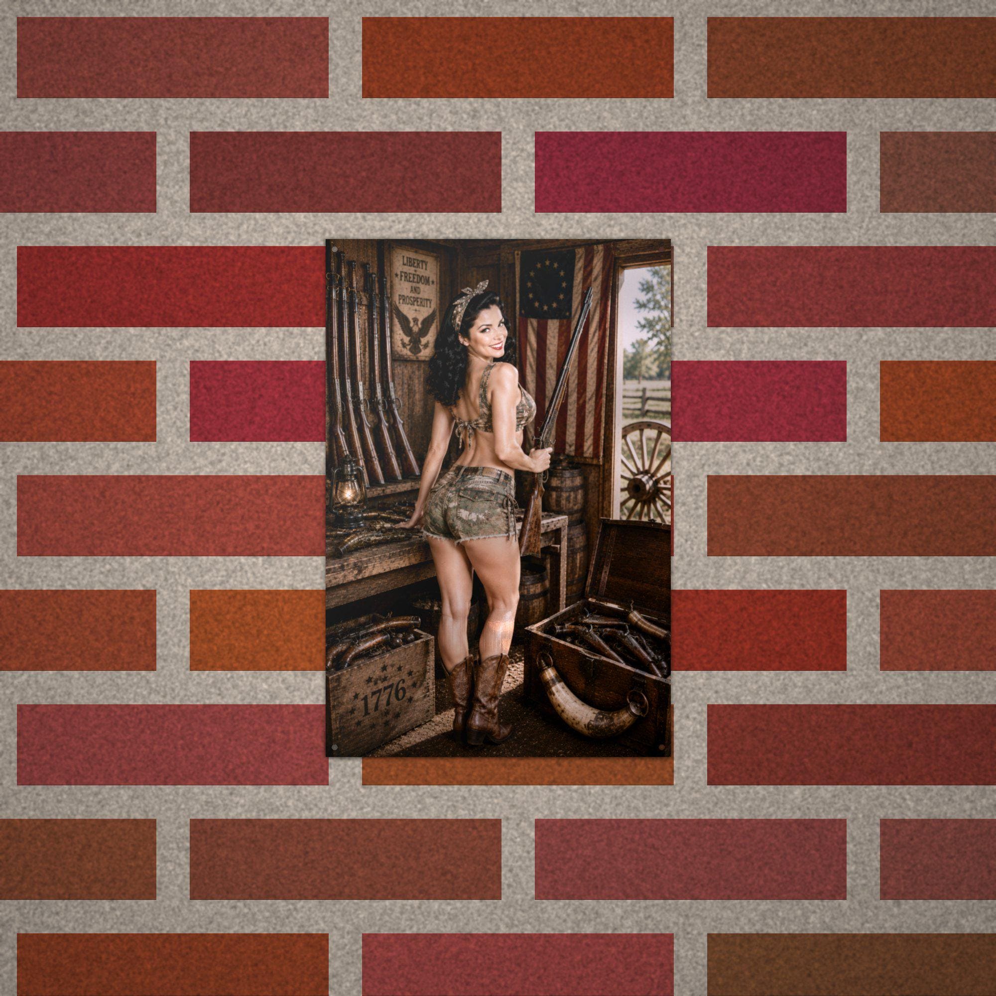 Armory Girl Aluminum Sign — alternate angle