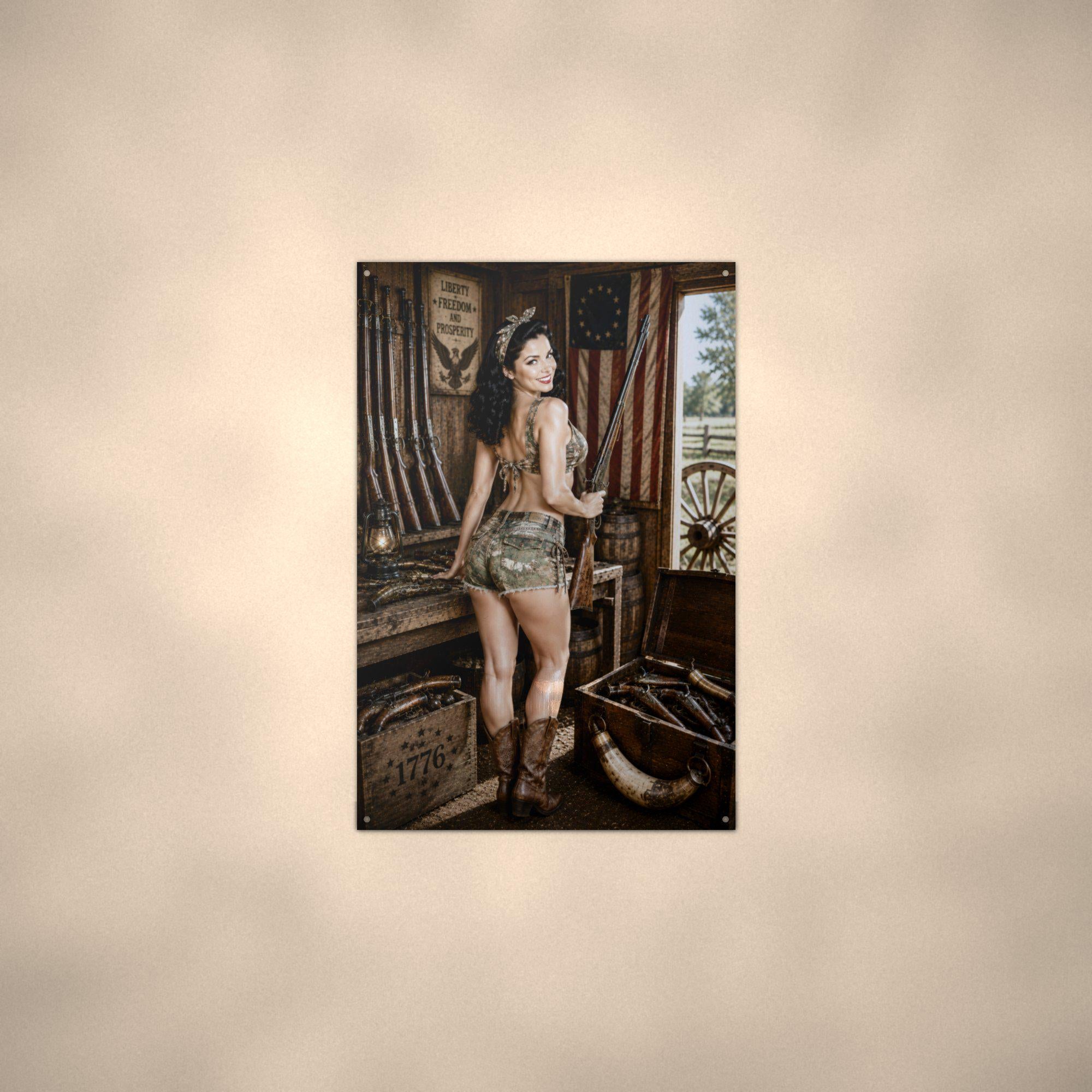 Armory Girl Aluminum Sign — alternate angle