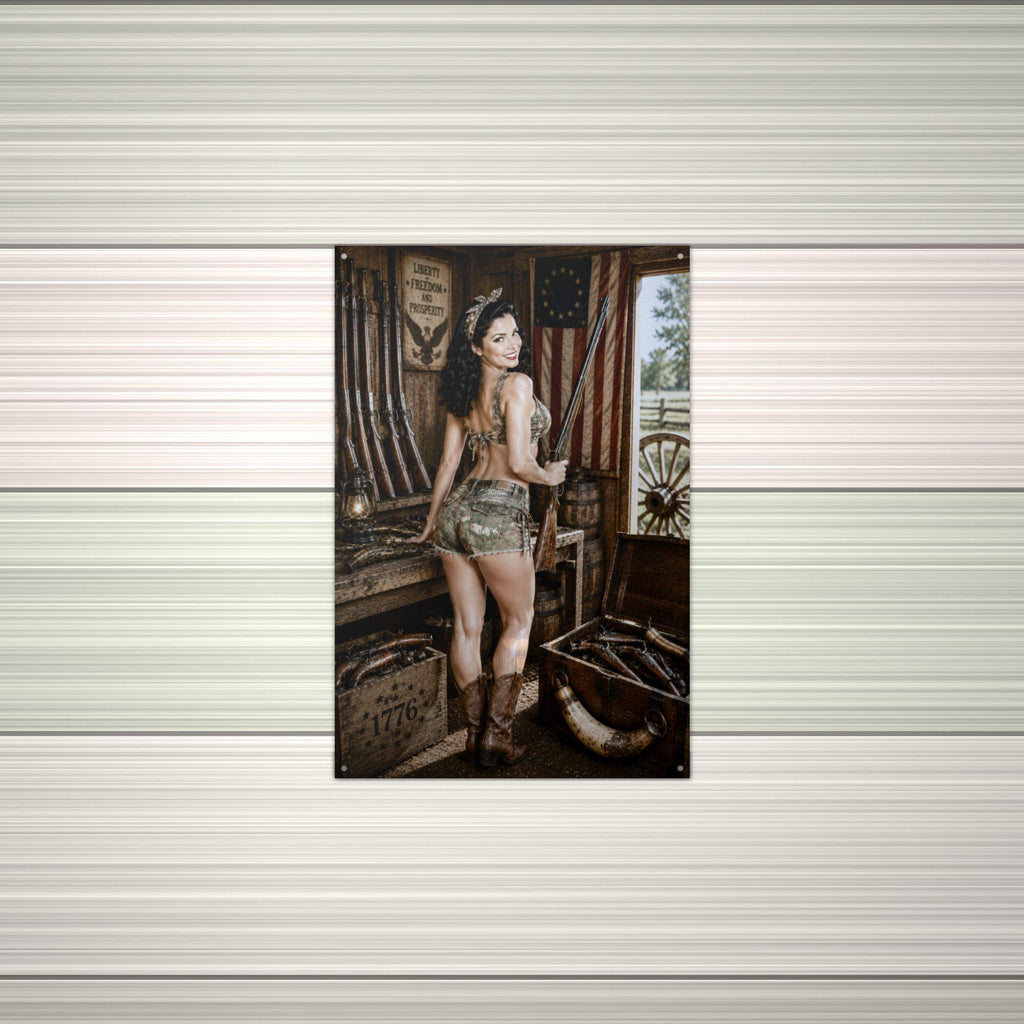Armory Girl Aluminum Sign — alternate angle