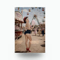 Carnival Cotton Candy Aluminum Sign — front view on white background