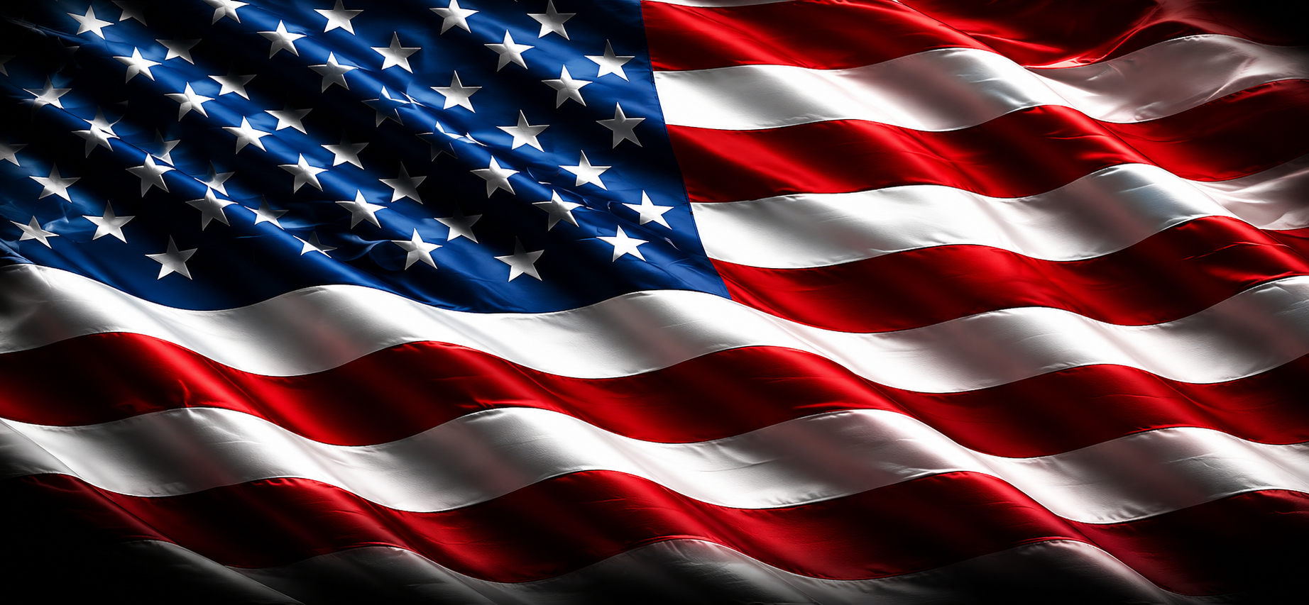 The waving American flag artwork
