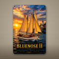 Classic Schooner Metal Wall Art, Aluminum Sign, Lunenburg Nova Scotia Nautical Decor, Sailboat Wall Hanging, Coastal Gift
