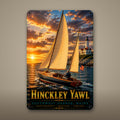 Classic Wooden Yawl Metal Wall Art, Aluminum Sign, Southwest Harbor Maine Nautical Decor, Sailboat Wall Hanging, Coastal Gift