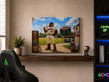 Baseball Bigfoot Canvas Print Canvas Print — front view on white background