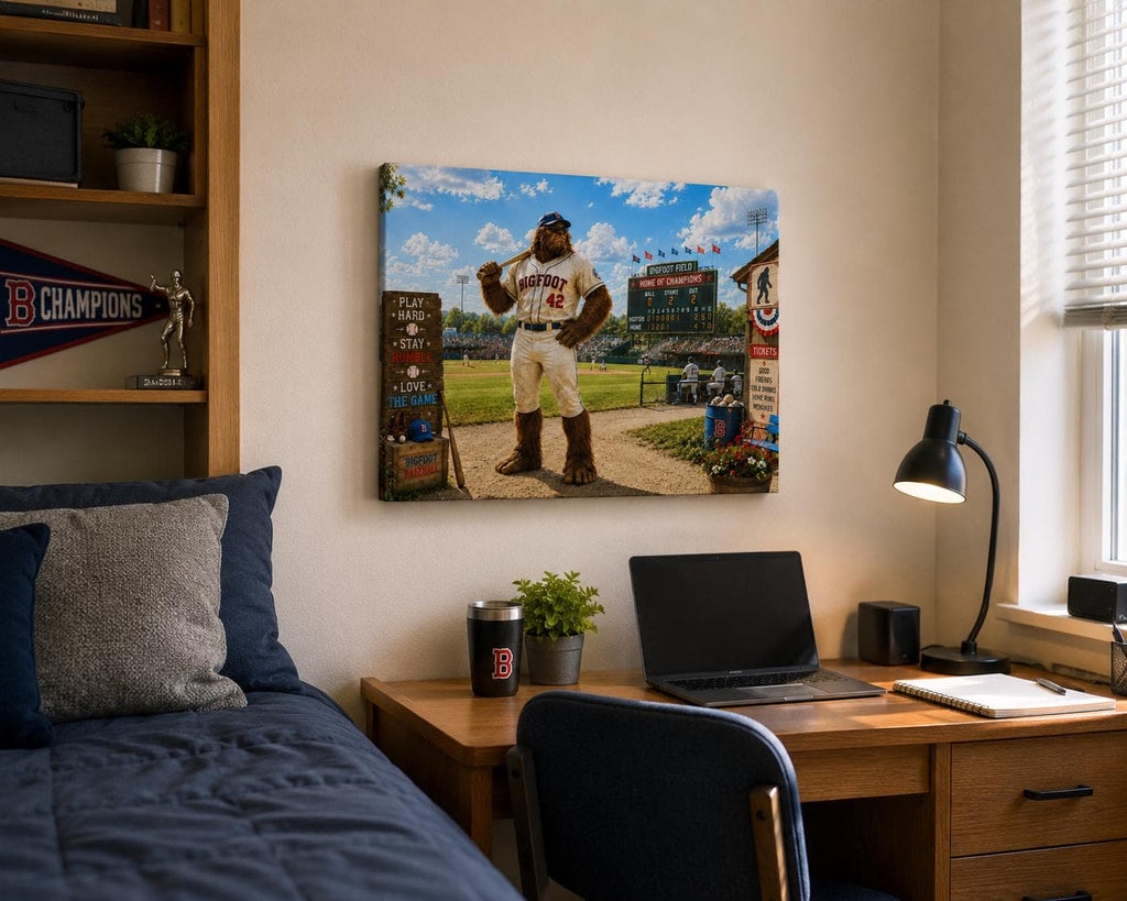 Baseball Bigfoot Canvas Print Canvas Print — detail view