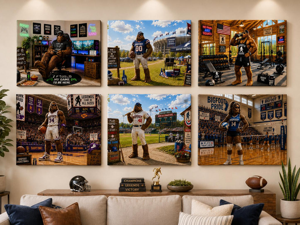 Baseball Bigfoot Canvas Print Canvas Print — alternate angle