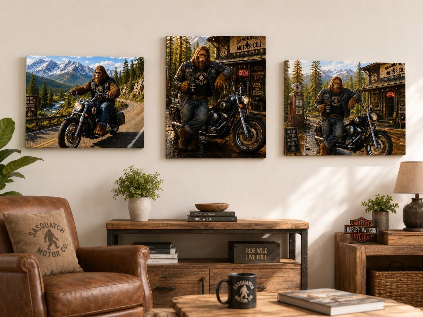 Baseball Bigfoot Canvas Print Canvas Print — alternate angle