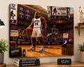 Basketball Bigfoot Canvas Print Canvas Print — front view on white background