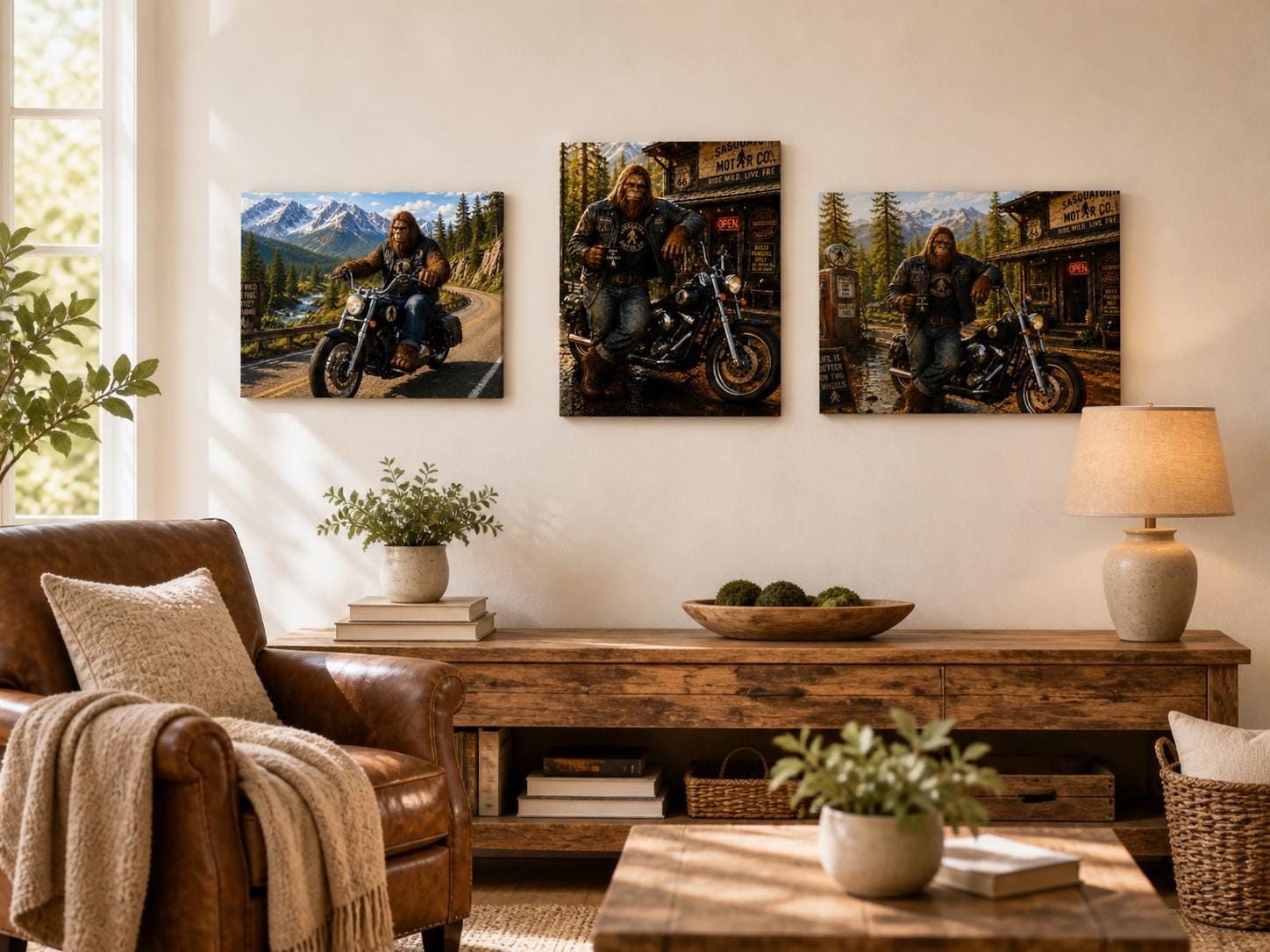 Hockey Bigfoot Canvas Print Canvas Print — alternate angle