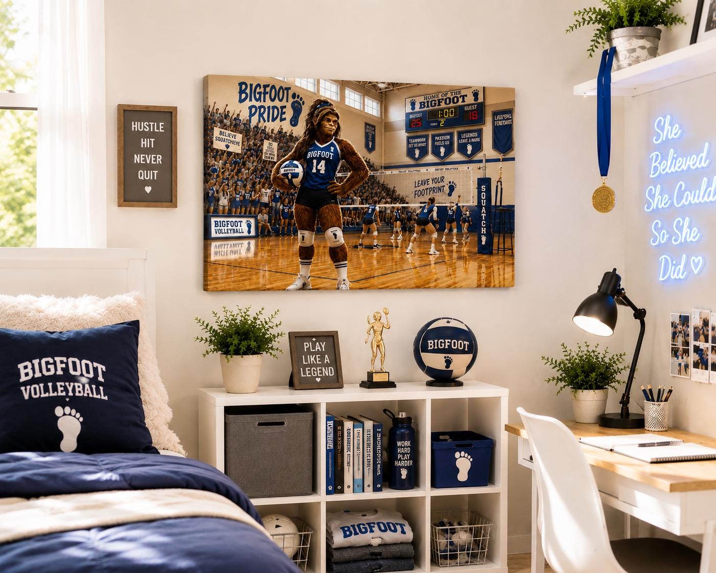 Volleyball Bigfoot Canvas Print Canvas Print — detail view