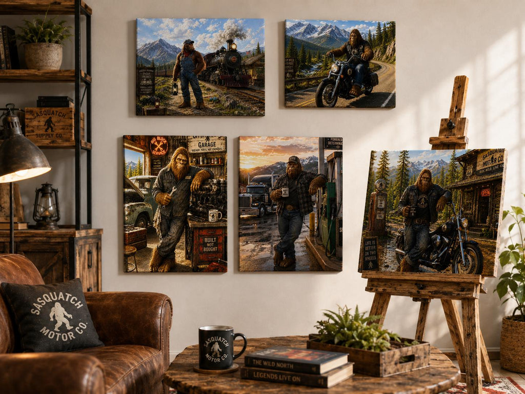 Golfer Bigfoot Canvas Print Canvas Print — alternate angle