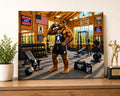Gym Bro Bigfoot Canvas Print Canvas Print — front view on white background