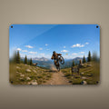 Mountain Bike Bigfoot Scenic Aluminum Sign Bigfoot Aluminum Sign — front view on white background