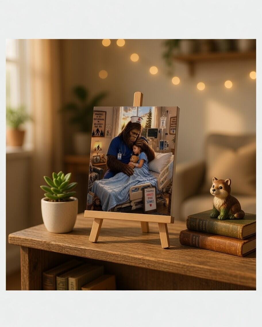 Nurse Bigfoot Canvas Print Canvas Print — alternate angle