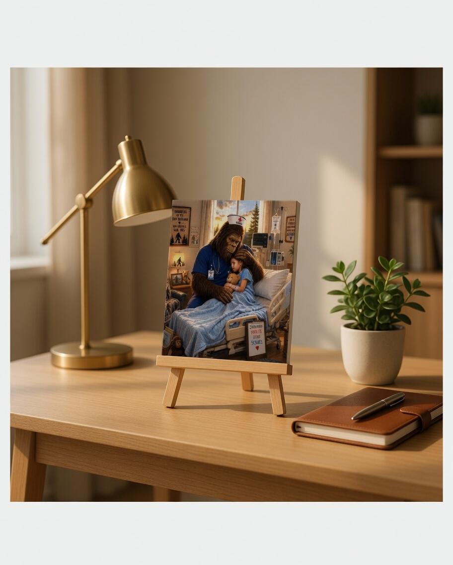 Nurse Bigfoot Canvas Print Canvas Print — alternate angle