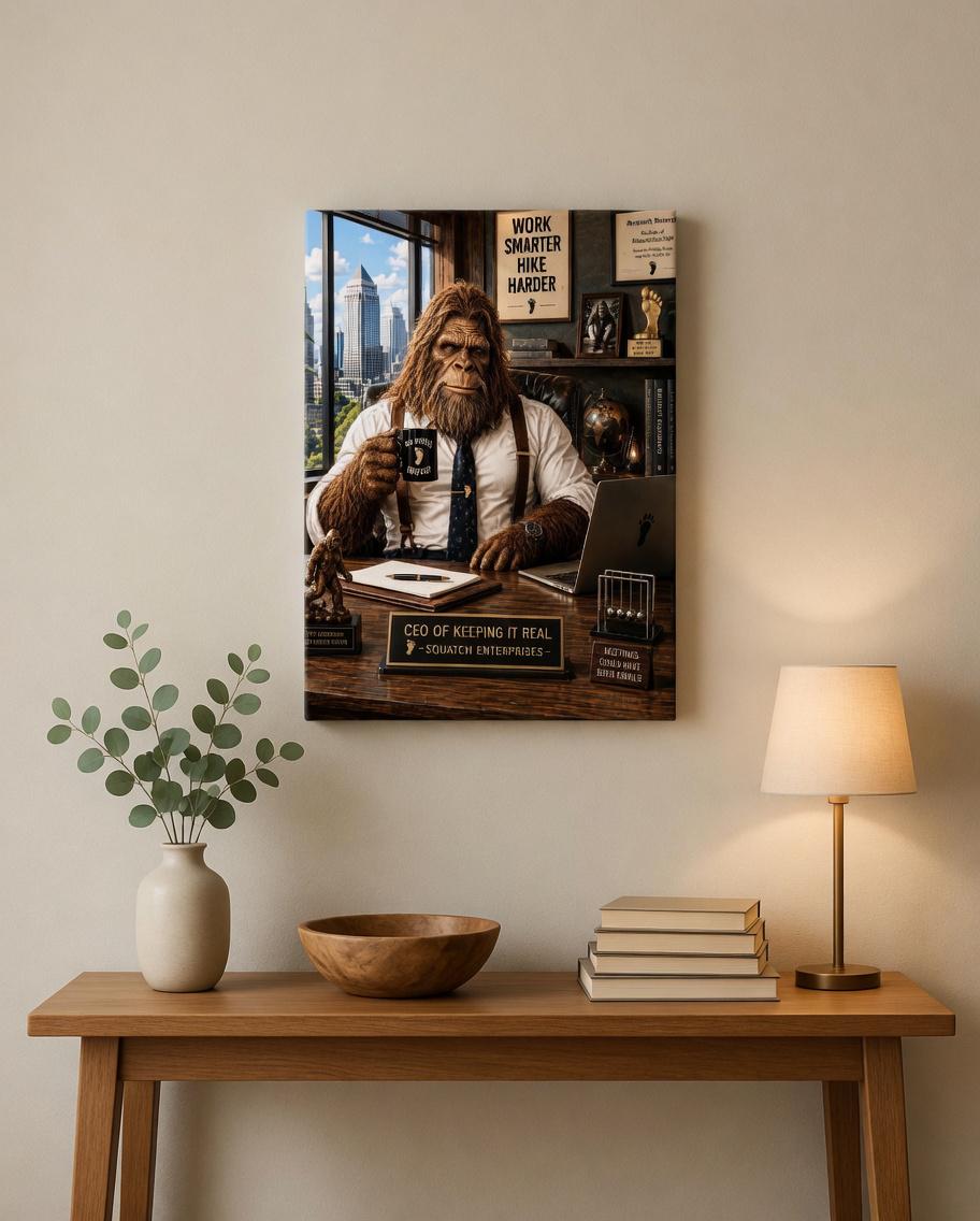 Office Bigfoot Canvas Print Canvas Print — detail view