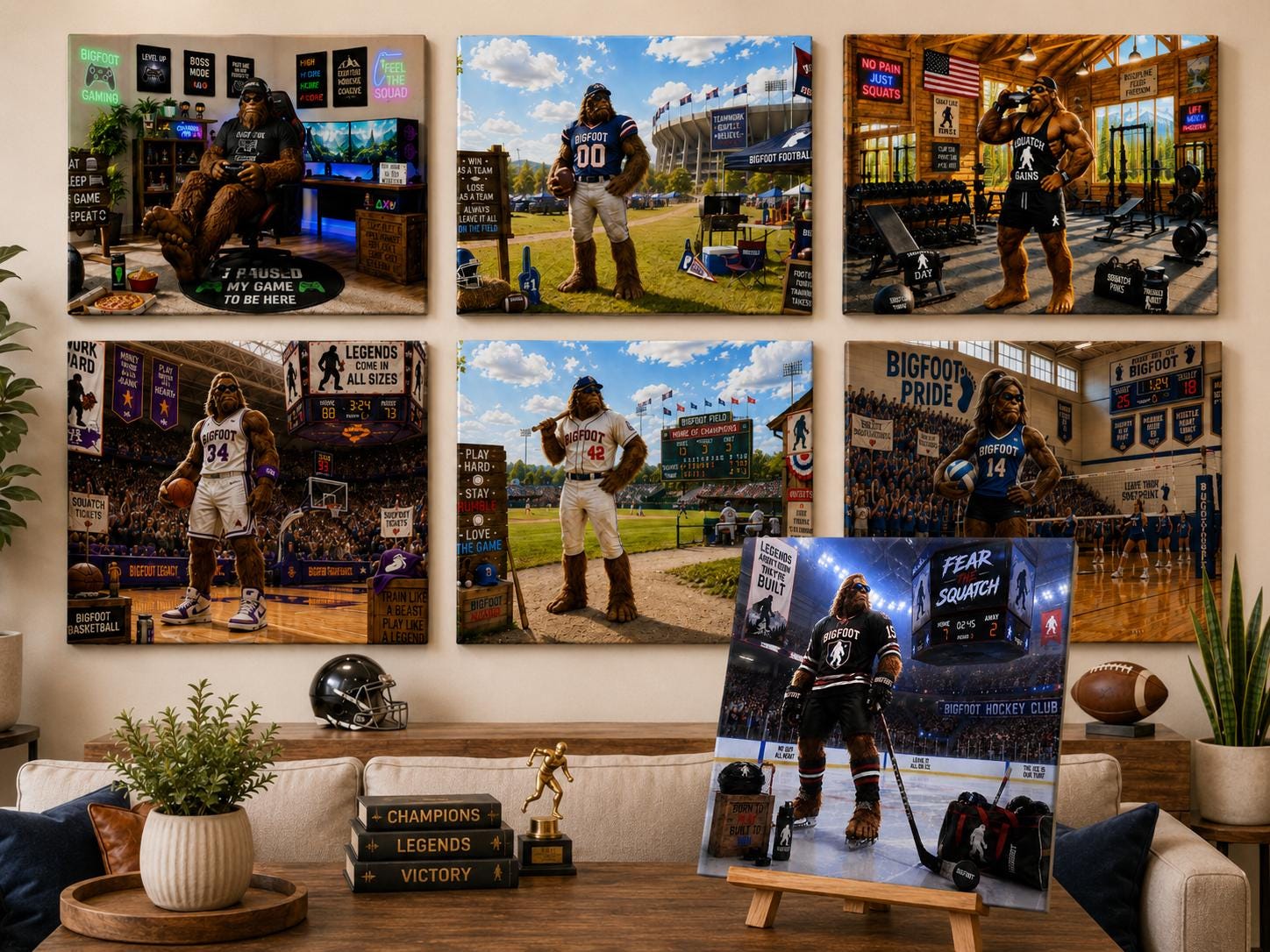 Office Bigfoot Canvas Print Canvas Print — alternate angle