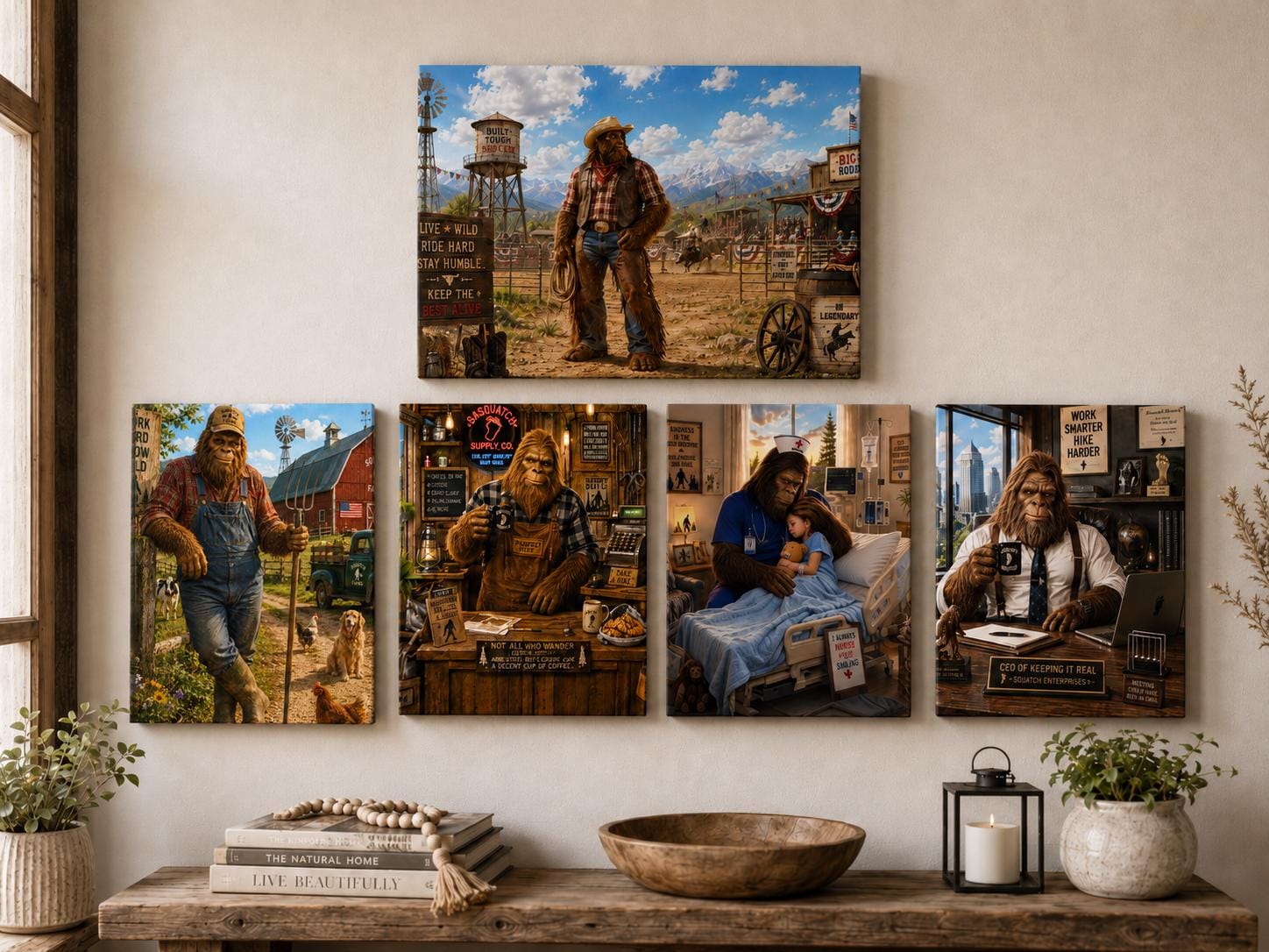 Train Conductor Bigfoot Canvas Print Canvas Print — alternate angle