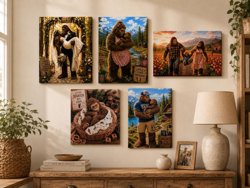 Train Conductor Bigfoot Canvas Print Canvas Print — alternate angle