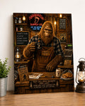 Blue Collar Bigfoot Canvas Print Canvas Print — front view on white background