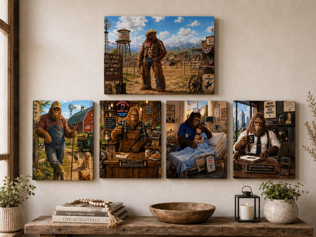 Blue Collar Bigfoot Canvas Print Canvas Print — alternate angle