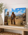 Rodeo Bigfoot Canvas Print Canvas Print — front view on white background