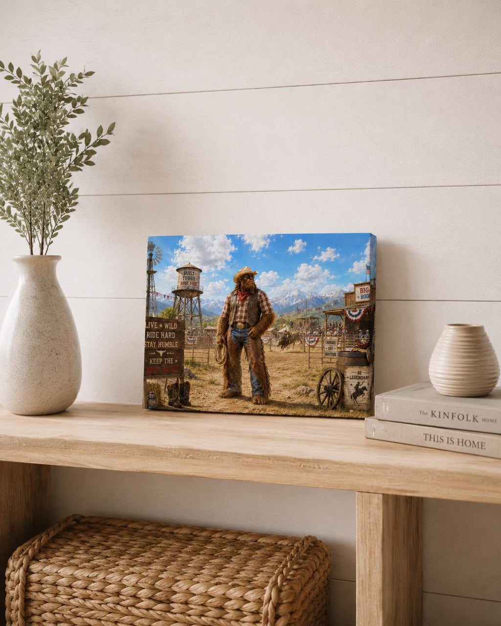 Rodeo Bigfoot Canvas Print Canvas Print — lifestyle setting