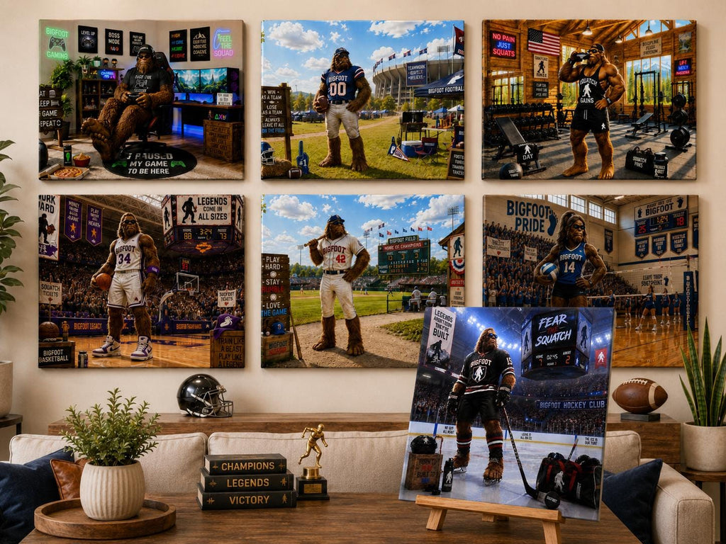 Biker Bigfoot Canvas Print Canvas Print — alternate angle